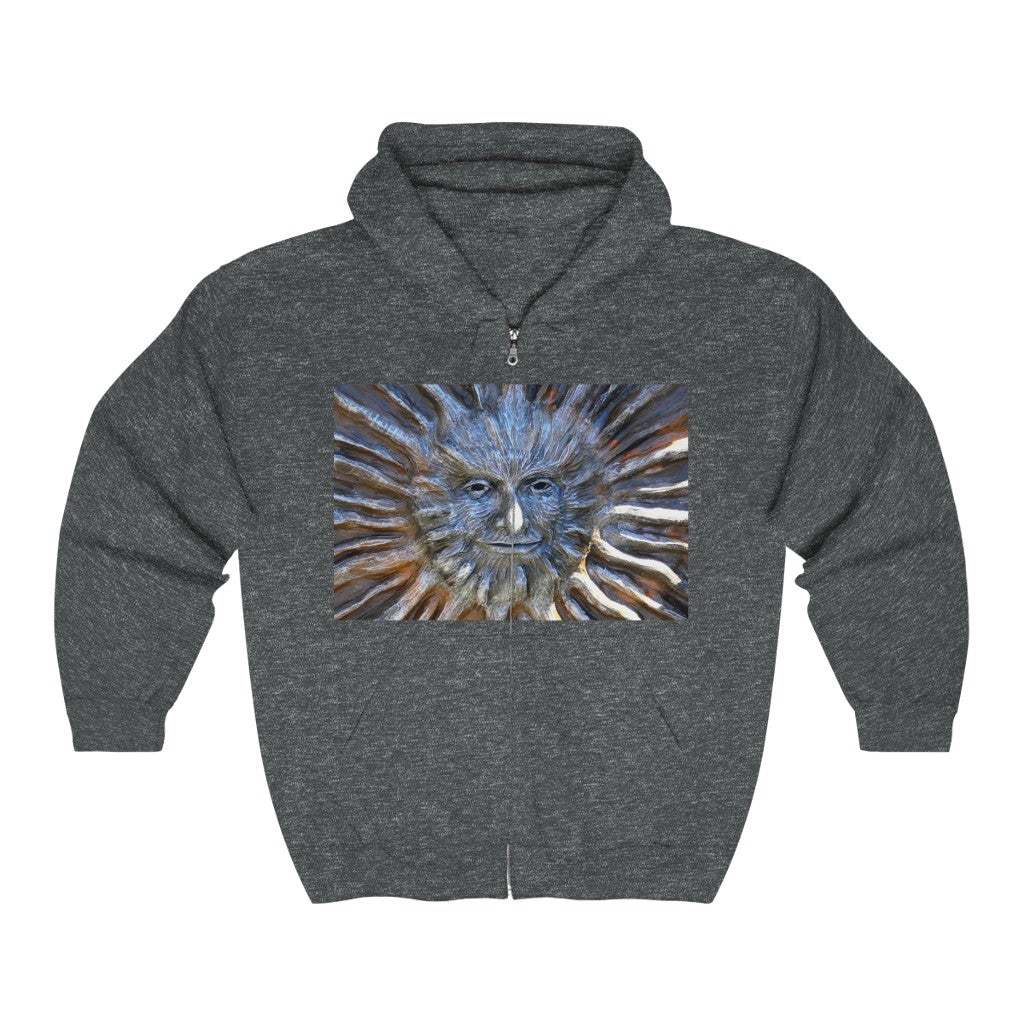 "Sun God" - Unisex Full Zip Hooded Sweatshirt - Fry1Productions