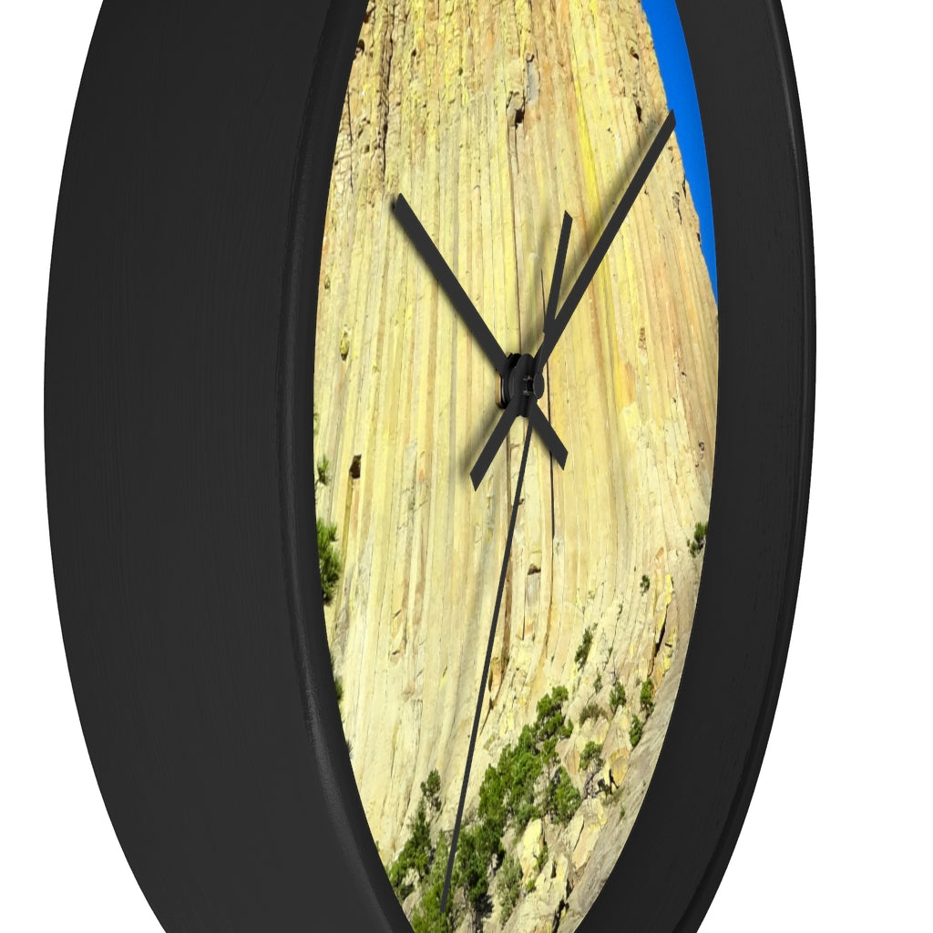 "Climbing Mecca"  - 10" Wooden Frame Wall Clock - Fry1Productions