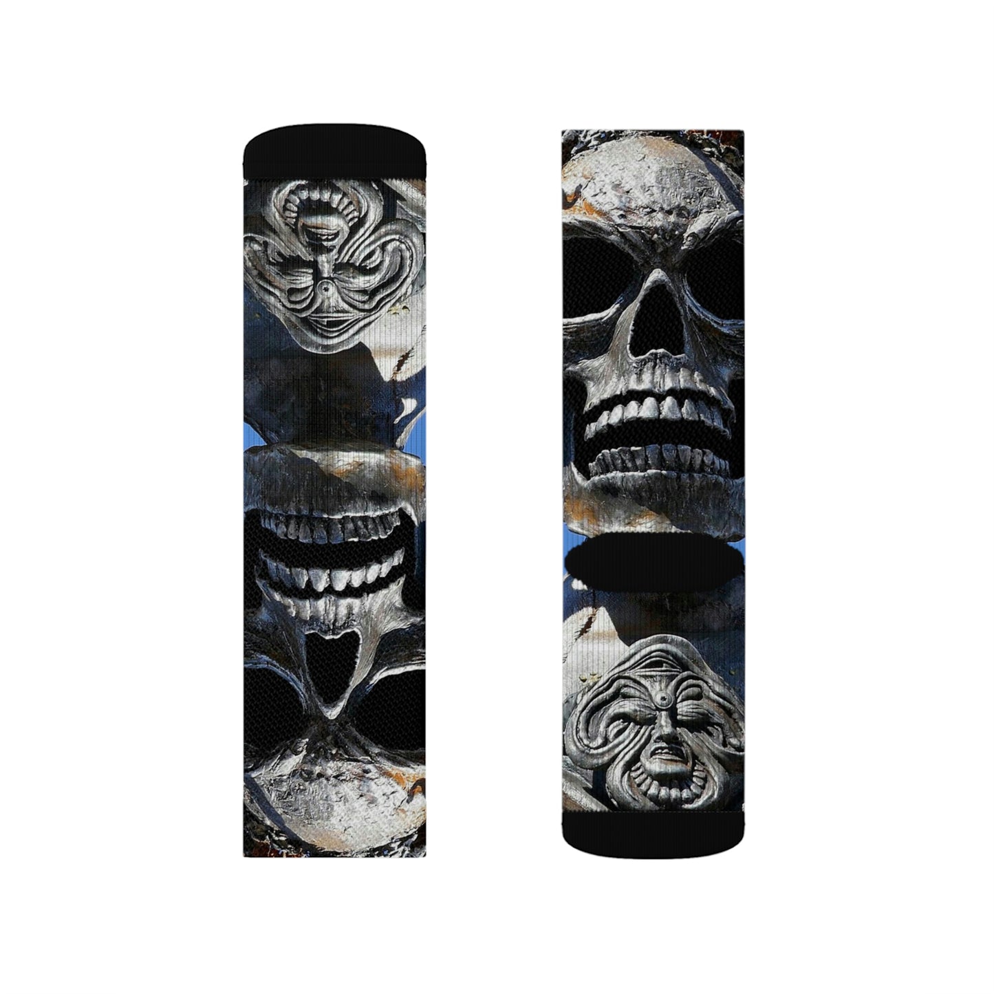 Skull Warrior Stare - All-Over Print Socks - Fry1Productions