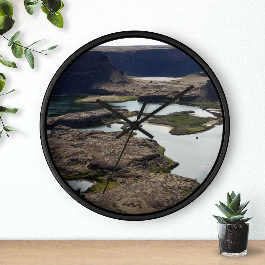"Reminisce of Ancient Thunder" - 10" Wooden Frame Wall Clock - Fry1Productions