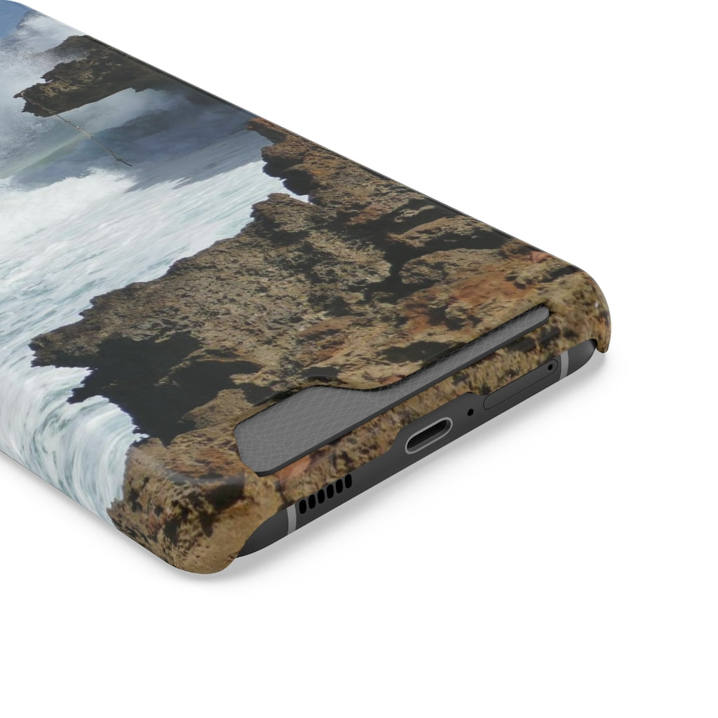 "Surfer's Saving Rope" - Galaxy S22 S21 & iPhone 13 Case With Card Holder - Fry1Productions