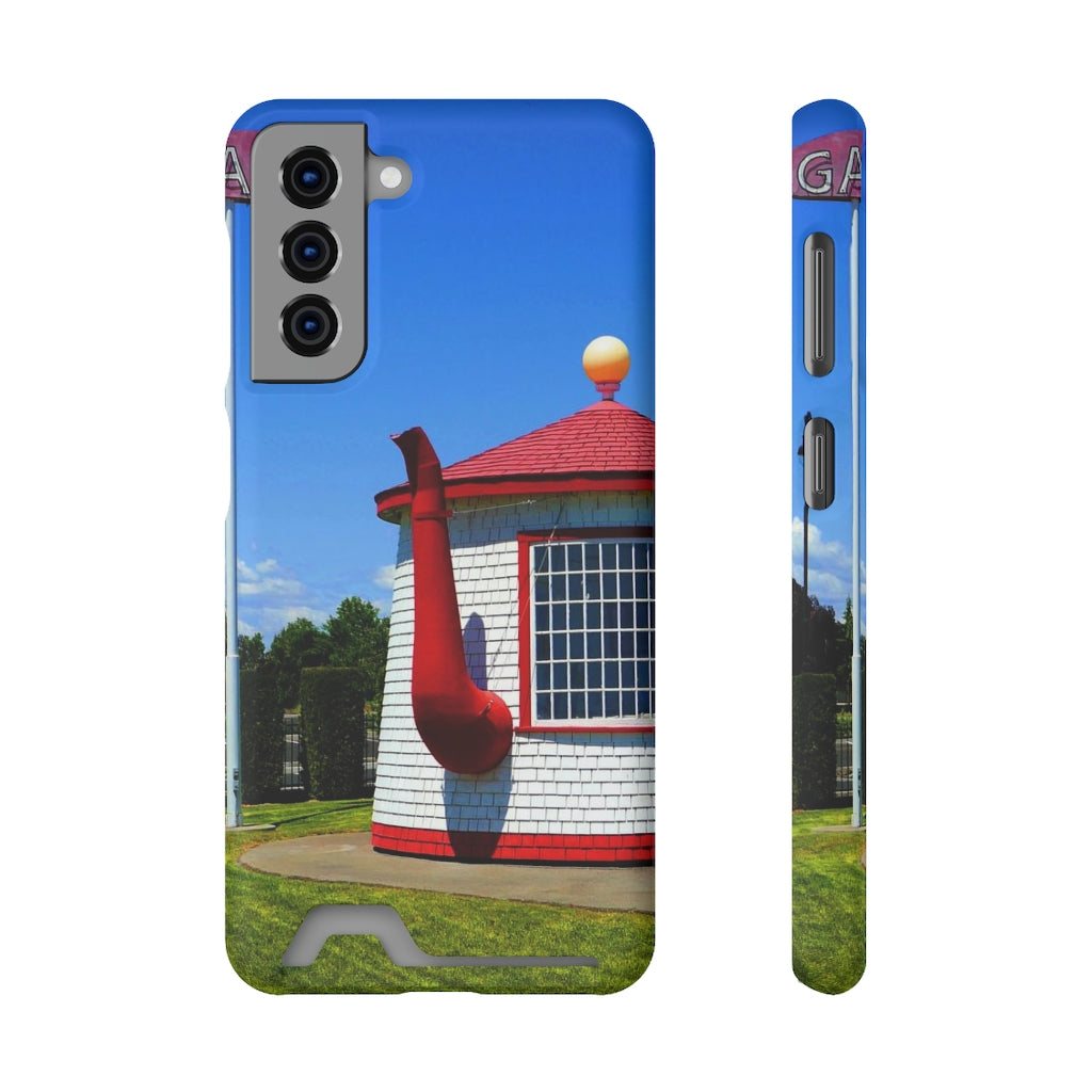 "Historic Teapot Dome Service Station" - Galaxy S22 S21 & iPhone 13 Case With Card Holder - Fry1Productions