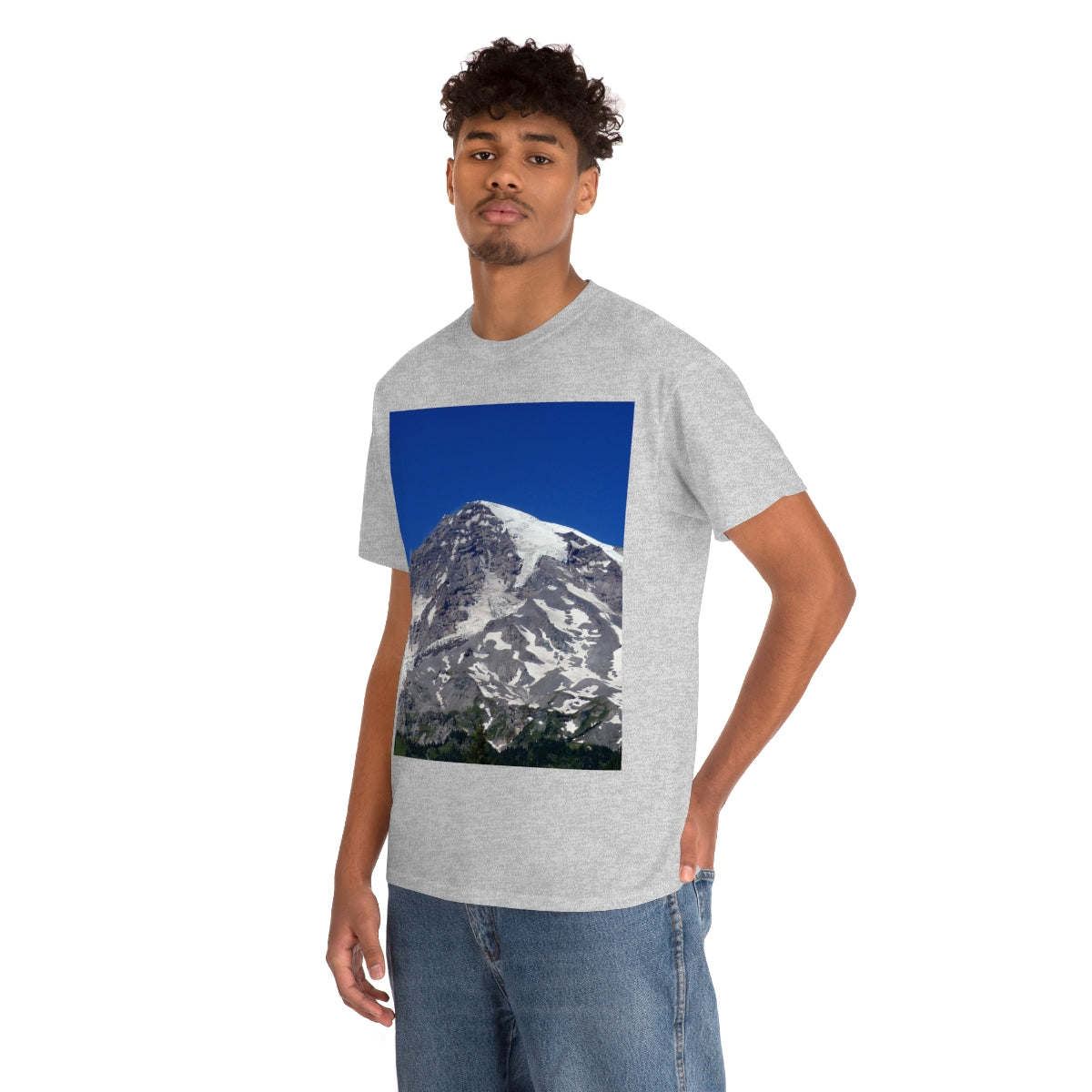 Majestic Mt. Rainier - Unisex Heavy Cotton Tee - Fry1Productions