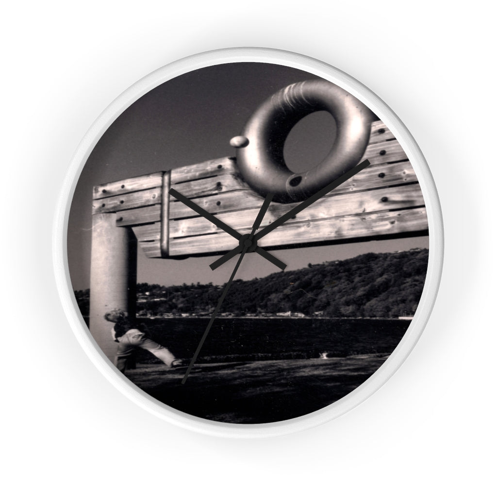 "Great Throw" - 10" Wooden Frame Wall Clock - Fry1Productions