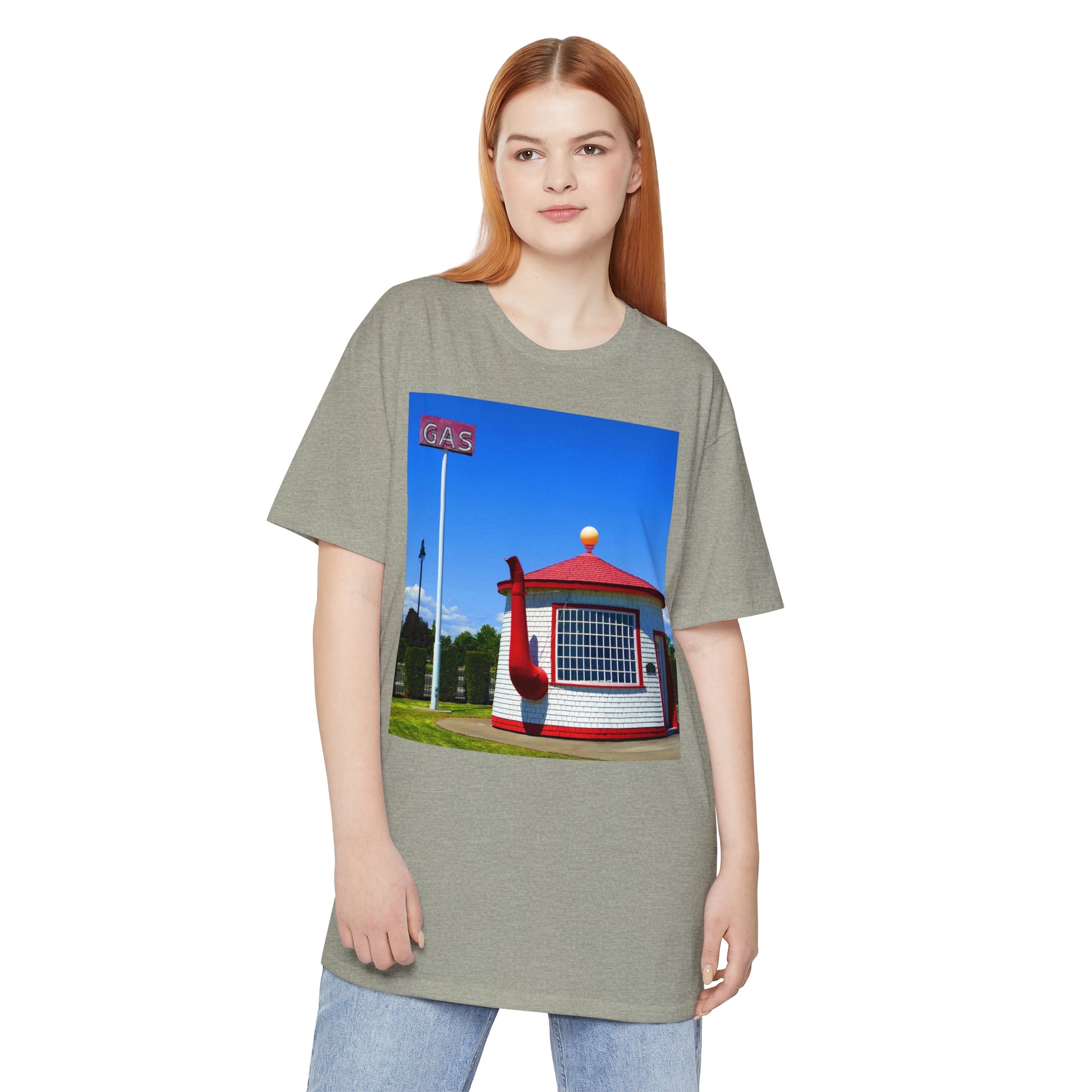 Historic Teapot Dome Service Station - Unisex Long Body Urban T-Shirt - Fry1Productions