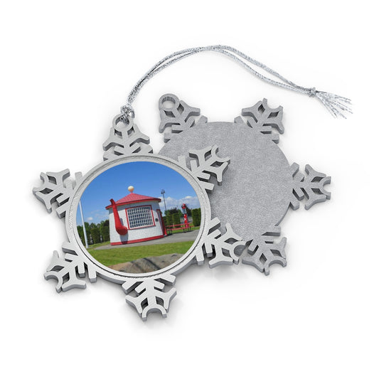 Teapot Dome Memorial Park - Pewter Snowflake Ornament - Fry1Productions
