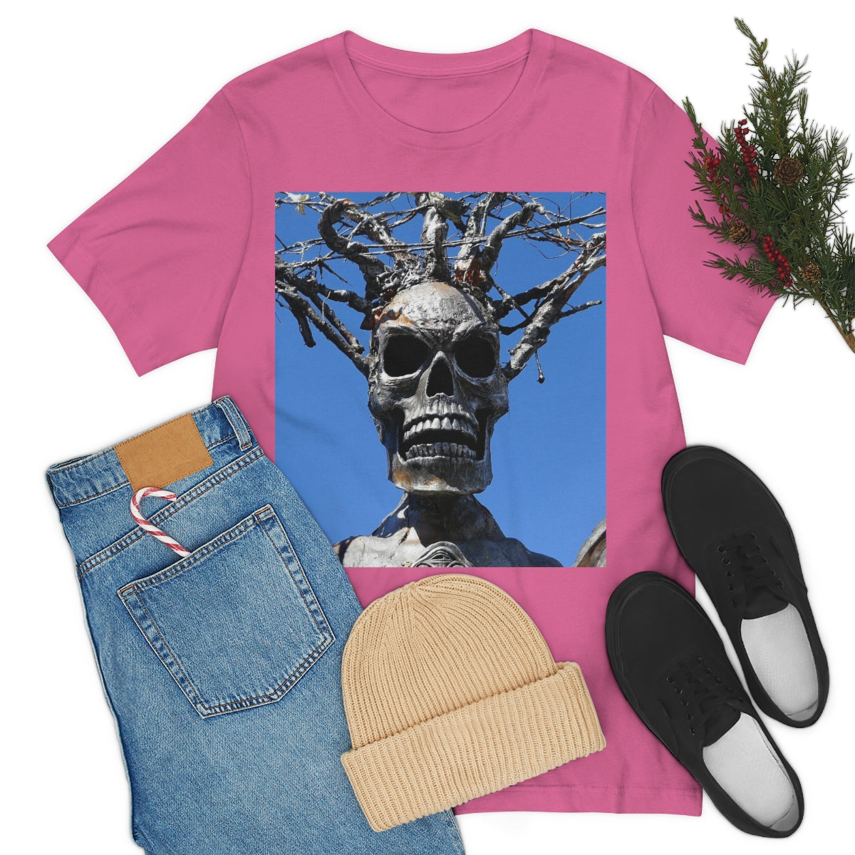 Skull Warrior Stare - Unisex Jersey Short Sleeve T-Shirt - Fry1Productions