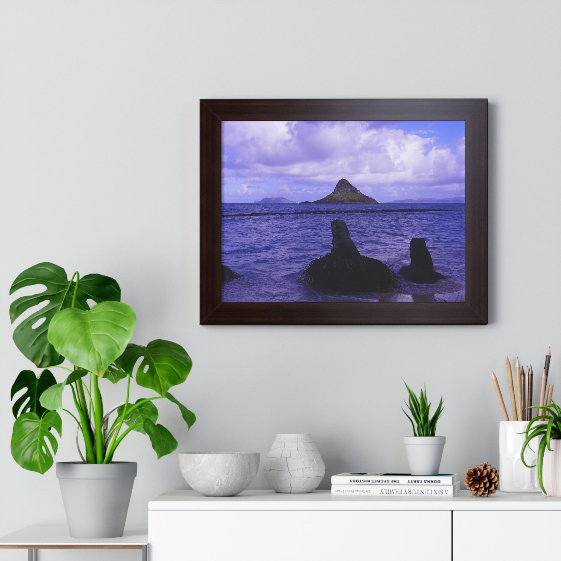 Wade To Chinaman's Hat - Framed Horizontal Poster - Fry1Productions