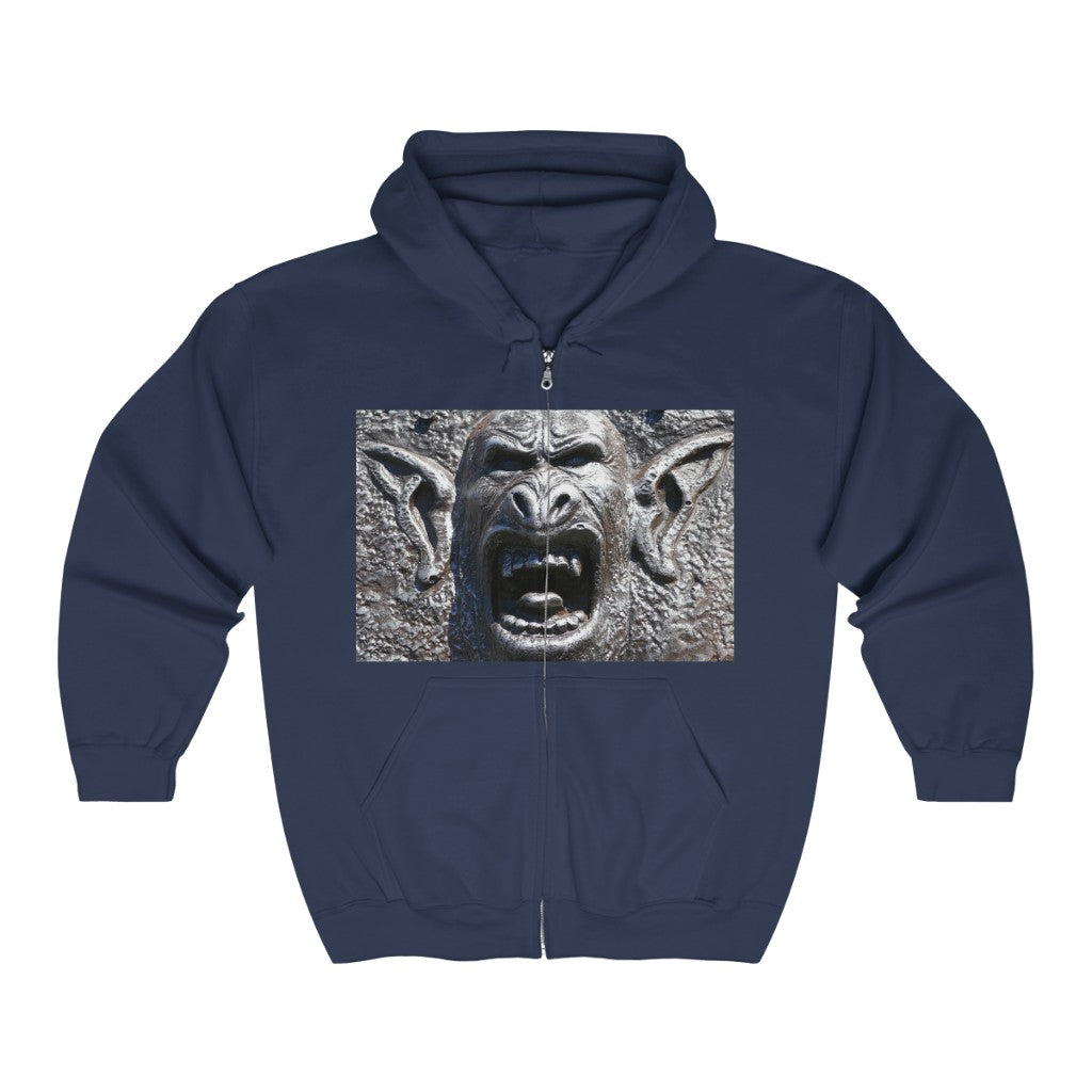 "Frenzy Scream" - Unisex Full Zip Hooded Sweatshirt - Fry1Productions