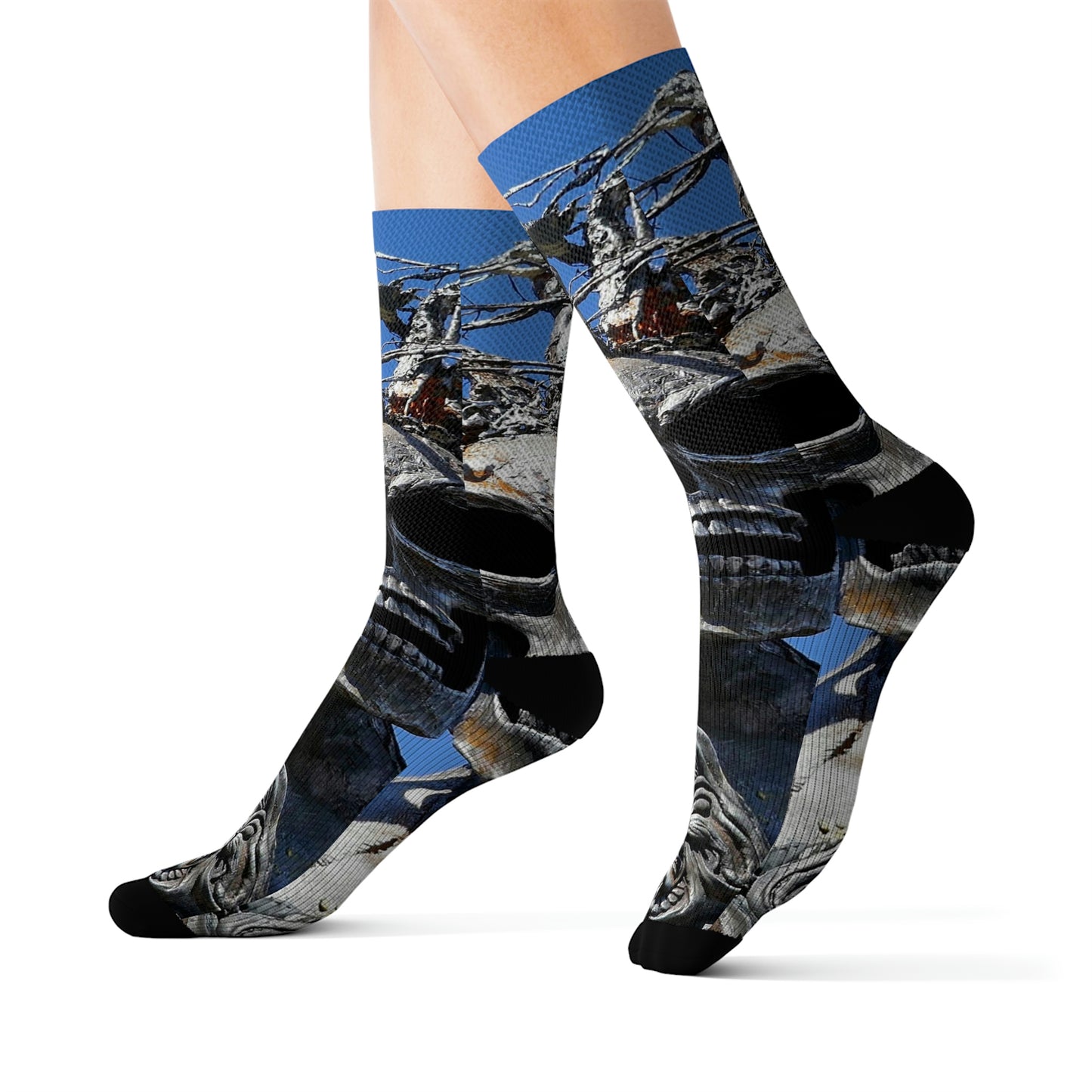 Skull Warrior Stare - All-Over Print Socks - Fry1Productions