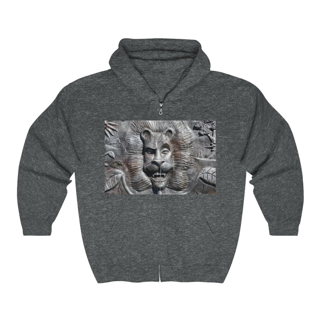 "Lion's Friends Forever" - Unisex Full Zip Hooded Sweatshirt - Fry1Productions