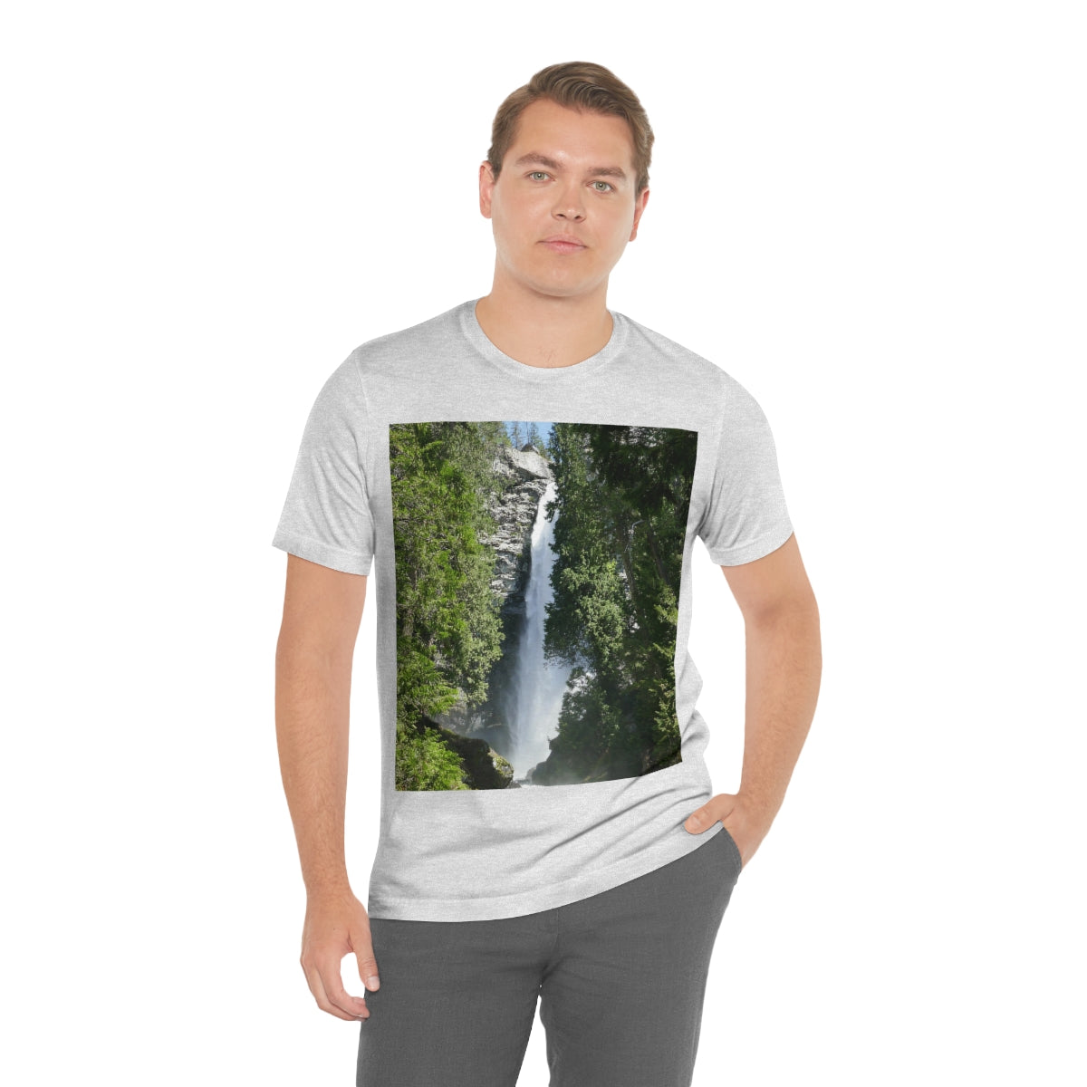 Roaring Rainbow Falls - Unisex Jersey Short Sleeve T-Shirt - Fry1Productions