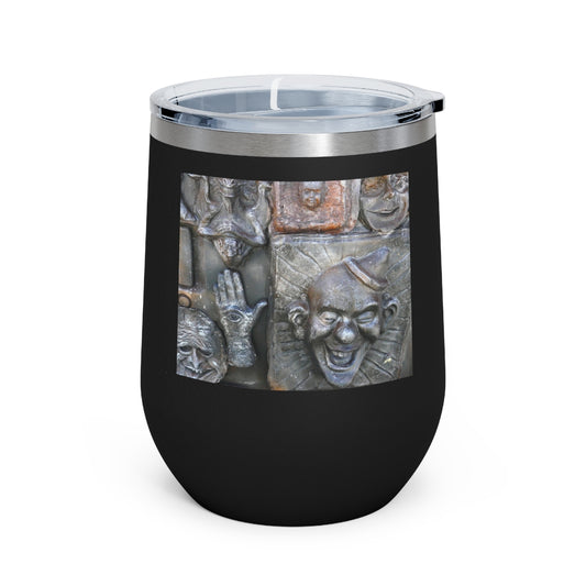 Cosmic Laughter - 12 oz Insulated Wine Tumbler - Fry1Productions