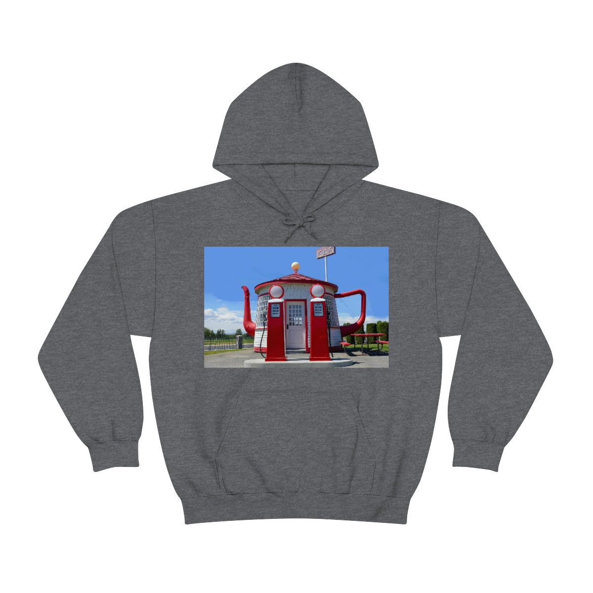 Awesome Teapot Dome Service Station - Unisex Heavy Blend Hooded Sweatshirt - Fry1Productions