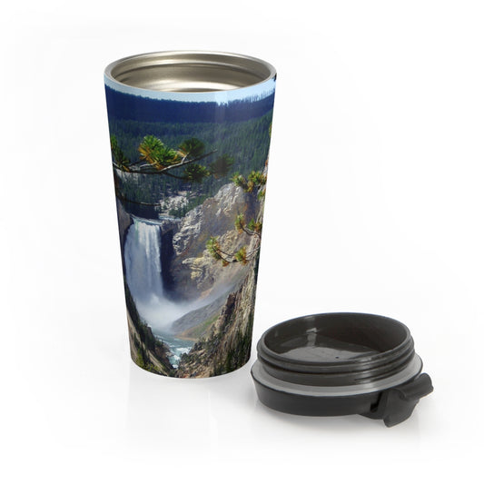 “Yellowstone's Splendor” - Stainless Steel Travel Mug 15 oz - Fry1Productions