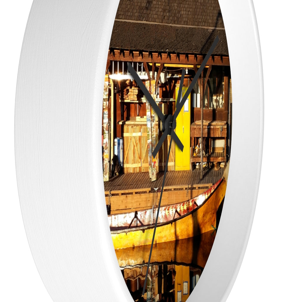 "Q'il'bid  Awe" - 10" Wooden Frame Wall Clock - Fry1Productions
