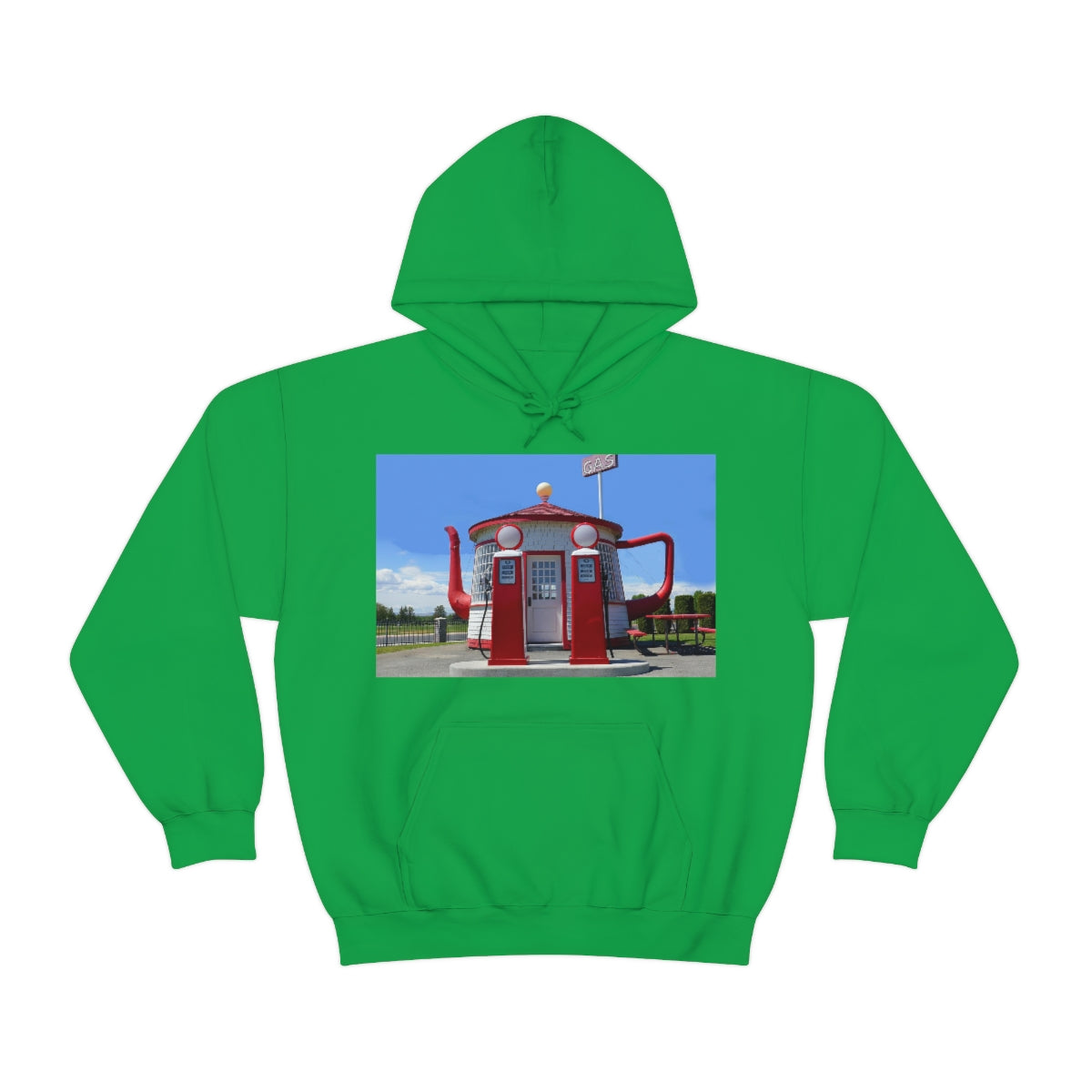Awesome Teapot Dome Service Station - Unisex Heavy Blend Hooded Sweatshirt - Fry1Productions