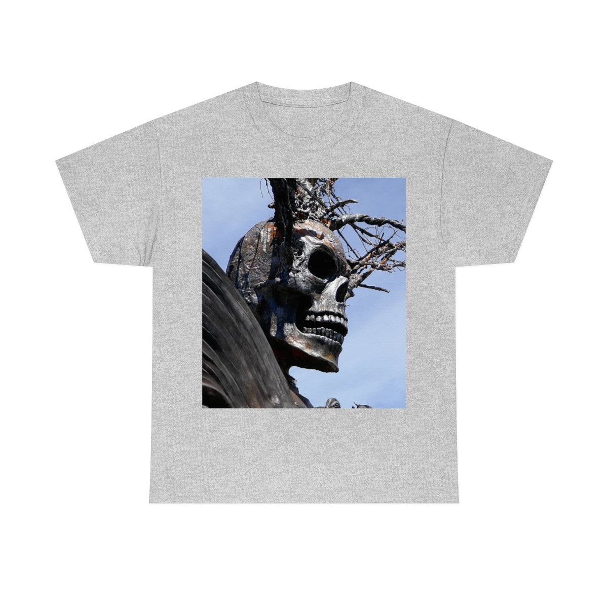 Skull Warrior (Closeup) - Unisex Heavy Cotton Tee - Fry1Productions