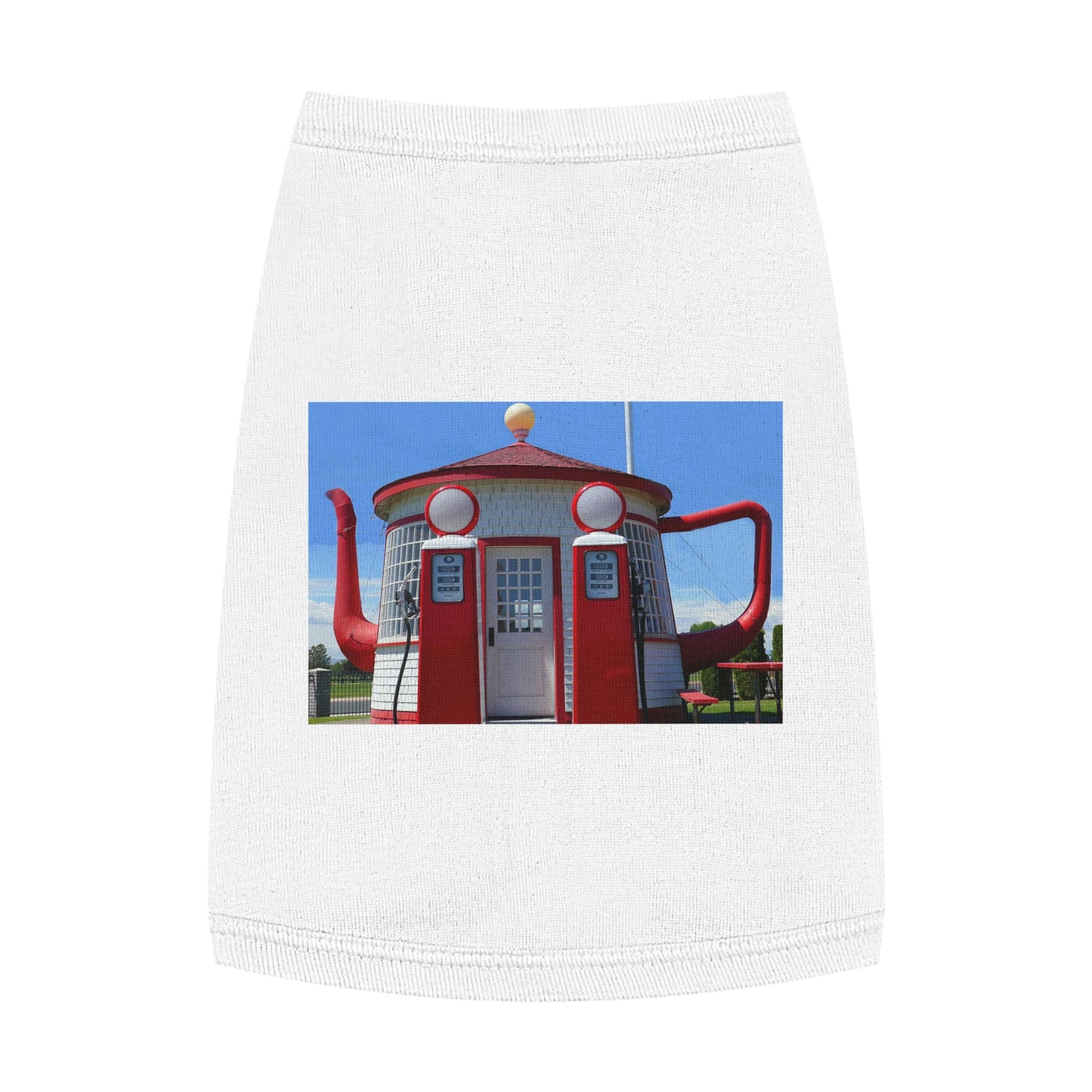 Awesome Teapot Dome Service Station - Pet Tank Top - Fry1Productions