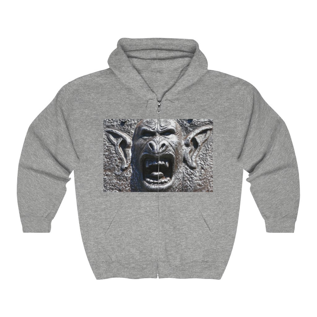 "Frenzy Scream" - Unisex Full Zip Hooded Sweatshirt - Fry1Productions