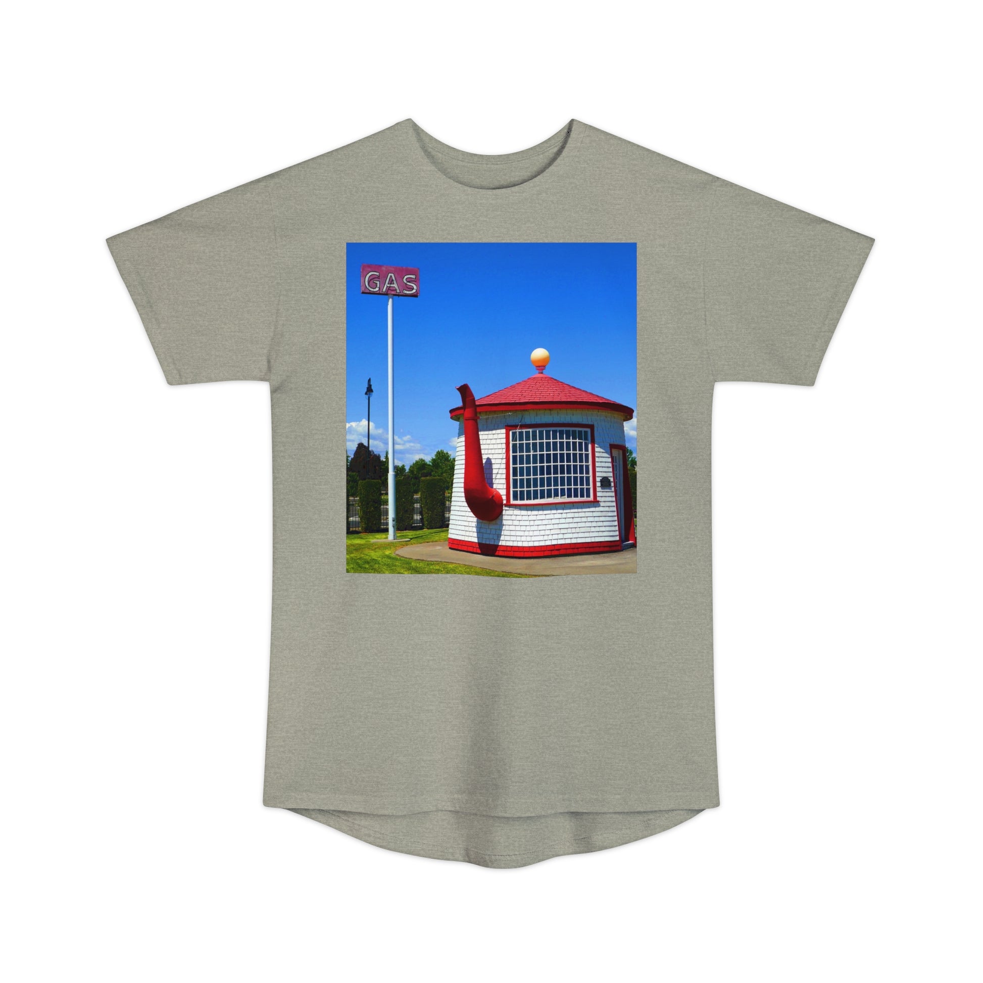 Historic Teapot Dome Service Station - Unisex Long Body Urban T-Shirt - Fry1Productions