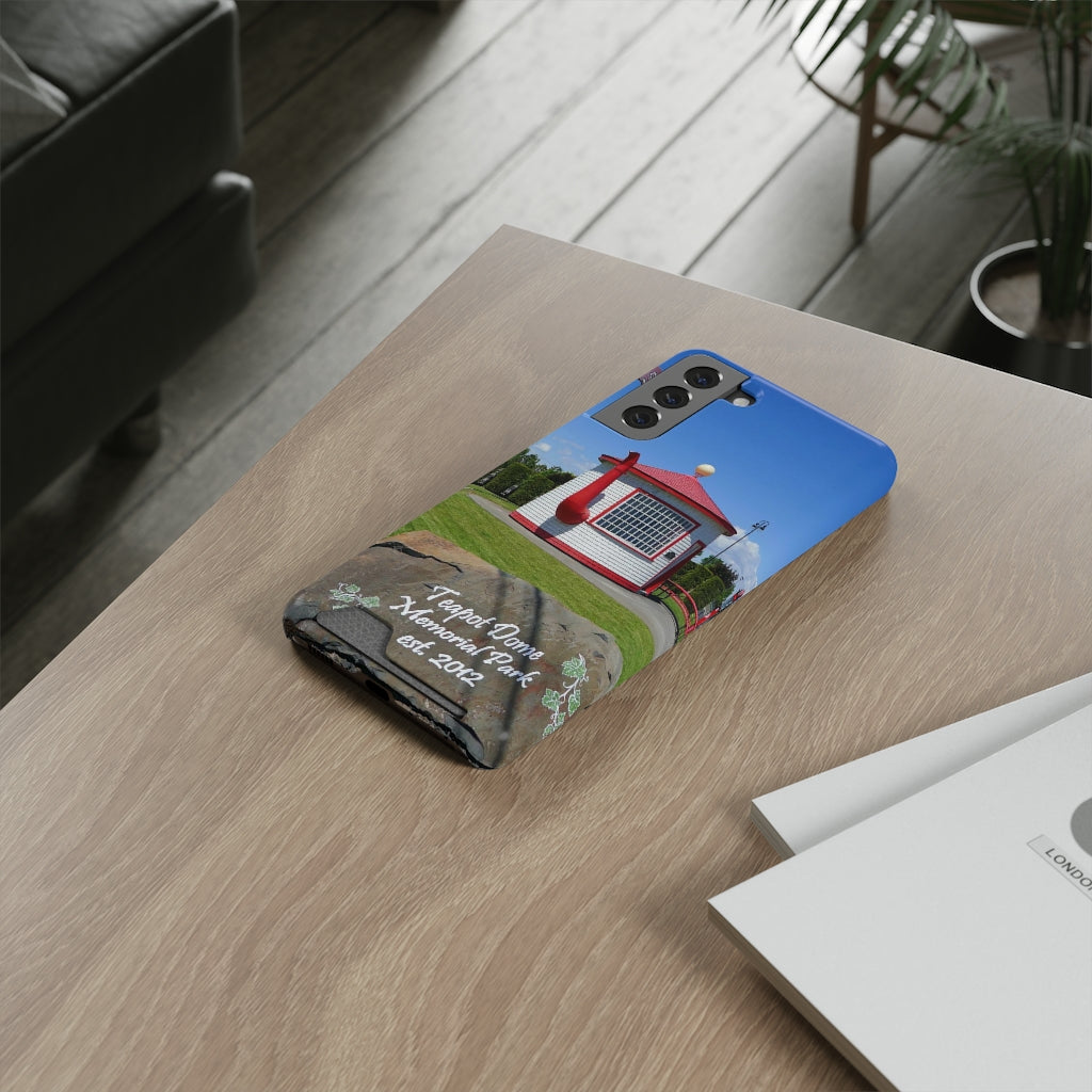 "Teapot Dome Memorial Park" - Galaxy S22 S21 & iPhone 13 Case With Card Holder - Fry1Productions