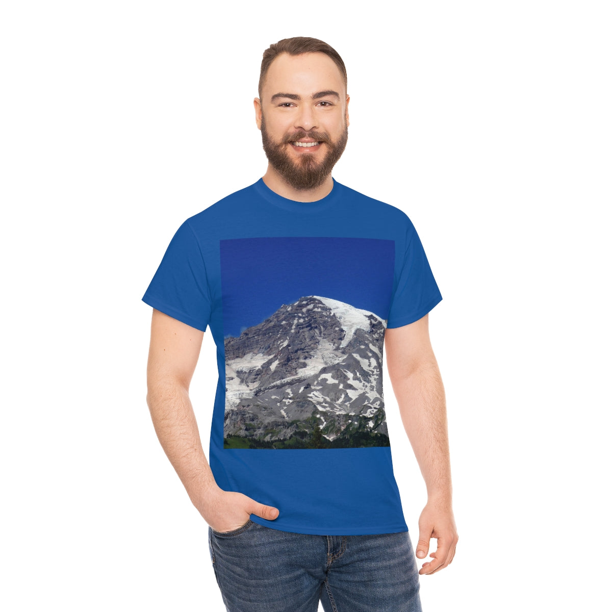 Majestic Mt. Rainier - Unisex Heavy Cotton Tee - Fry1Productions