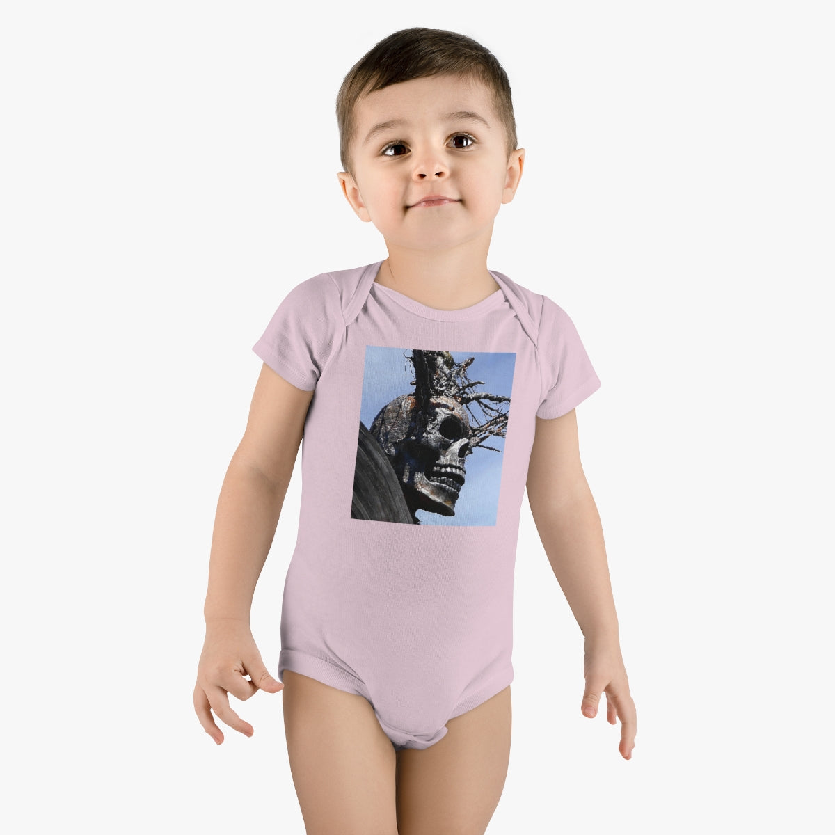 Skull Warrior - Baby Short Sleeve Onesie - Fry1Productions