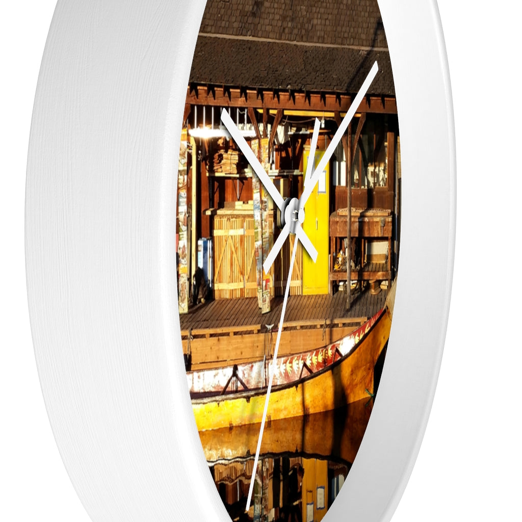"Q'il'bid  Awe" - 10" Wooden Frame Wall Clock - Fry1Productions