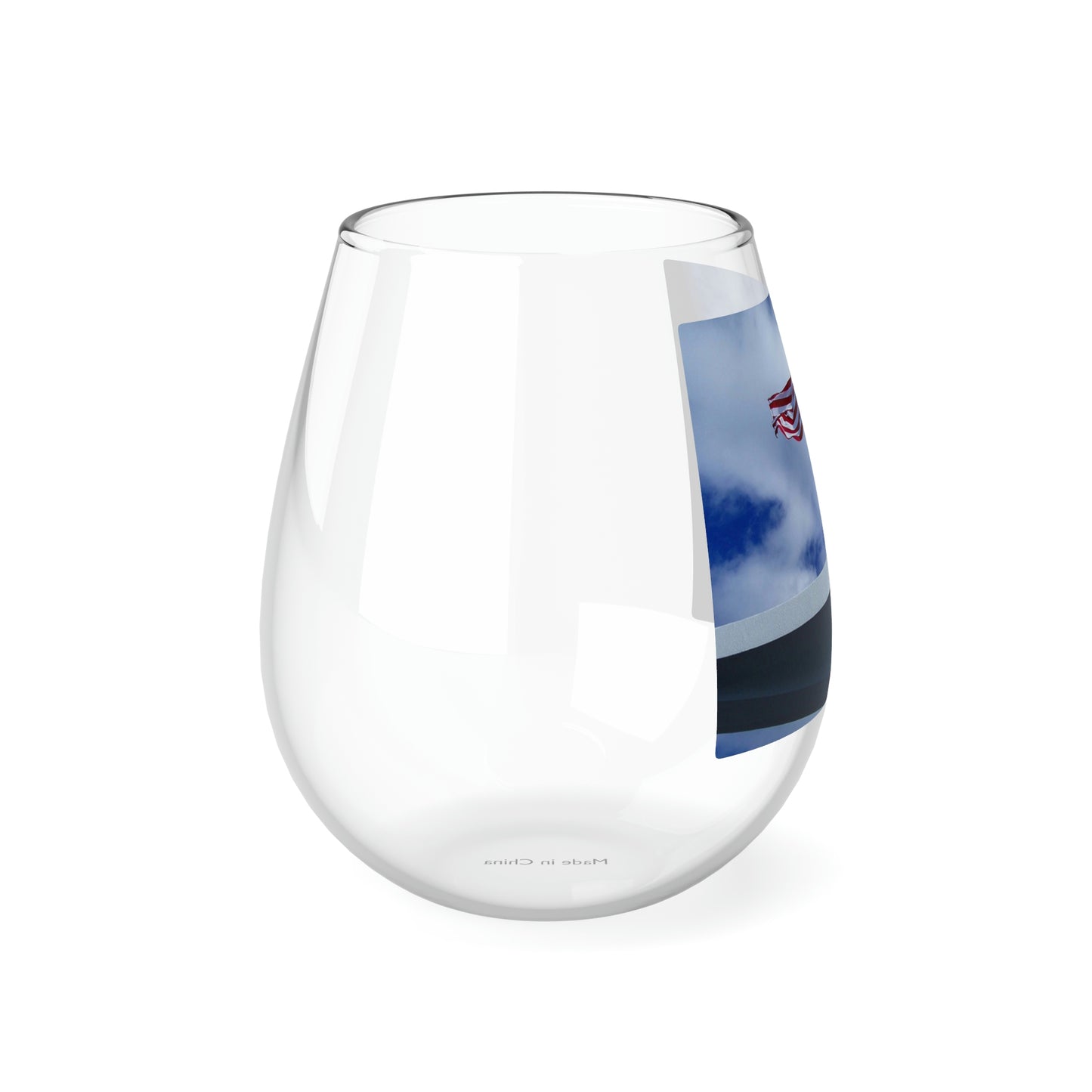 In Solemn Remembrance - Stemless Wine Glass, 11.75 oz - Fry1Productions