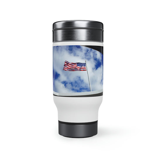 In Solemn Remembrance - Stainless Steel Travel Mug with Handle, 14oz - Fry1Productions