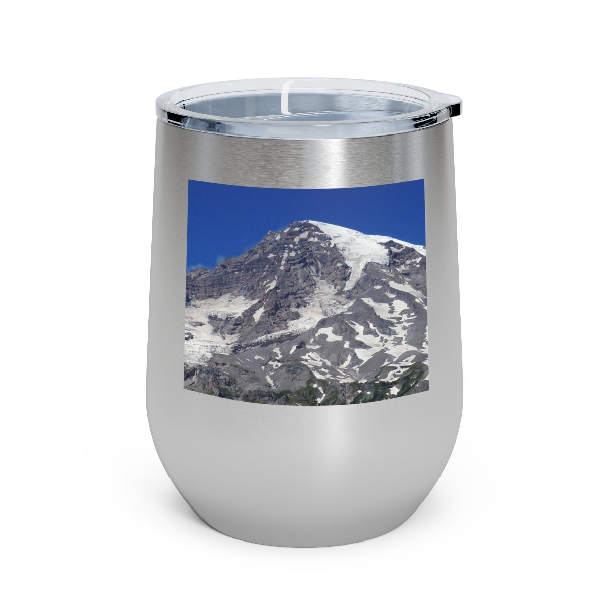 Majestic Mt. Rainier - 12 oz Insulated Wine Tumbler - Fry1Productions
