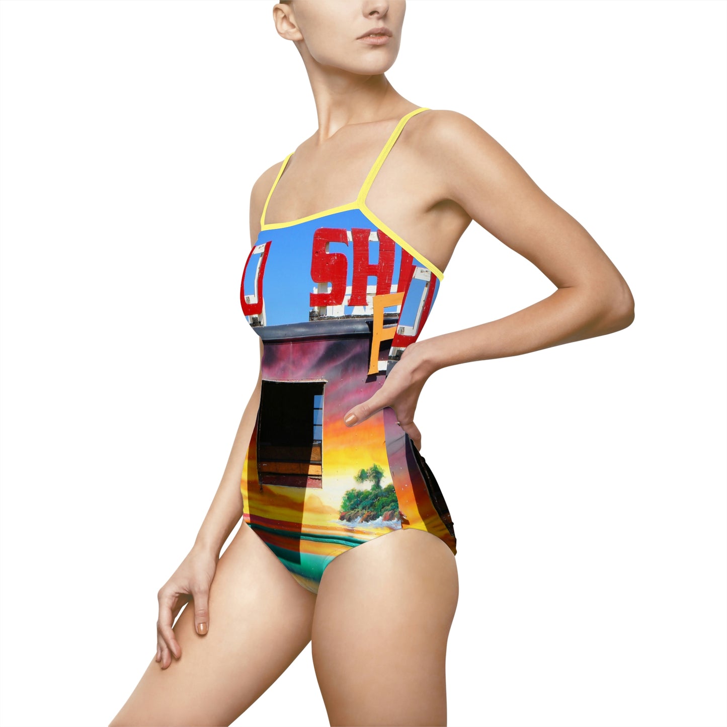 Island Love - Women's One-Piece Swimsuit - Fry1Productions