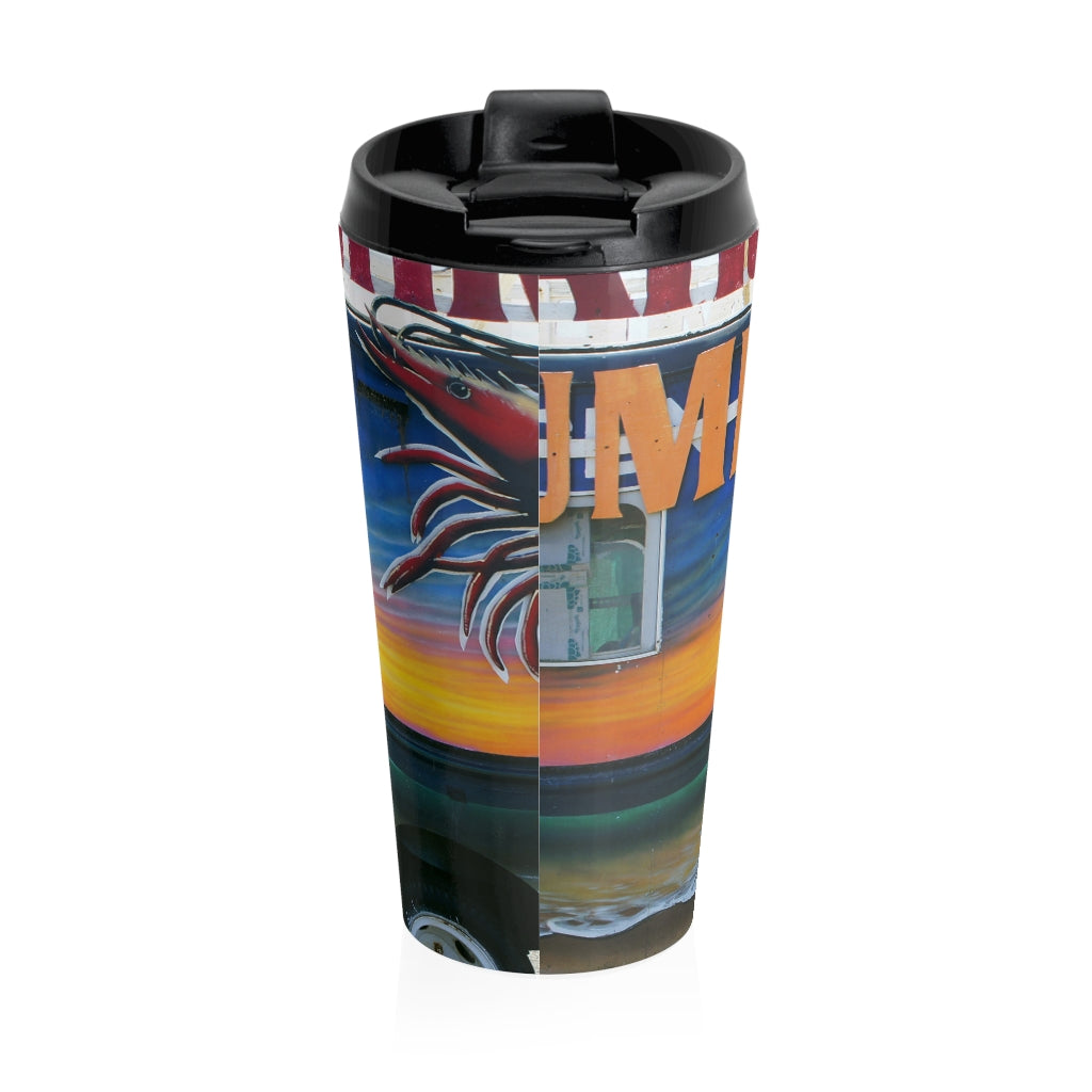"Fumis Aloha" - Stainless Steel Travel Mug 15 oz - Fry1Productions