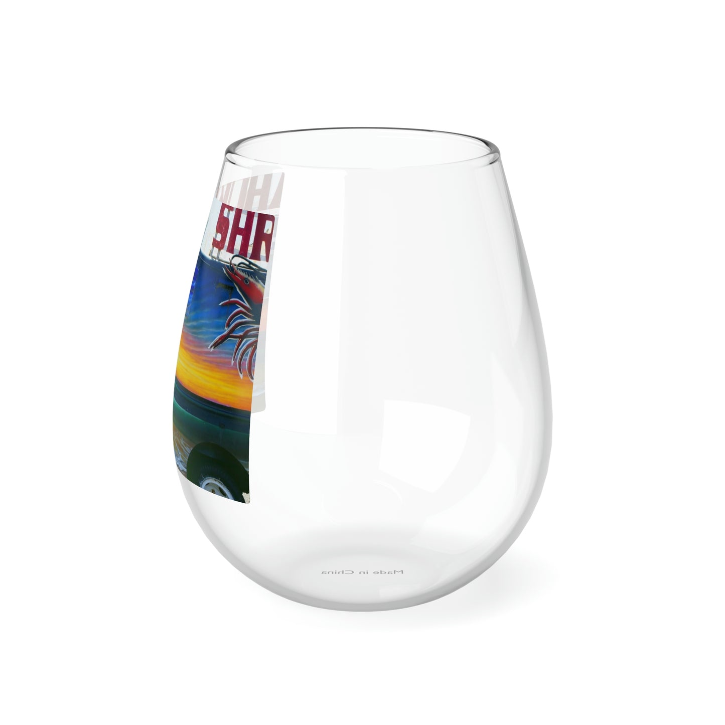Fumis Aloha - Stemless Wine Glass, 11.75 oz - Fry1Productions