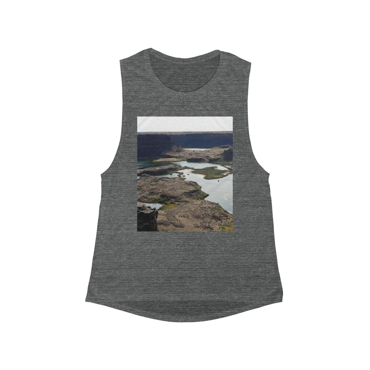 Reminisce of Ancient Thunder - Women's Flowy Scoop Muscle Tank - Fry1Productions