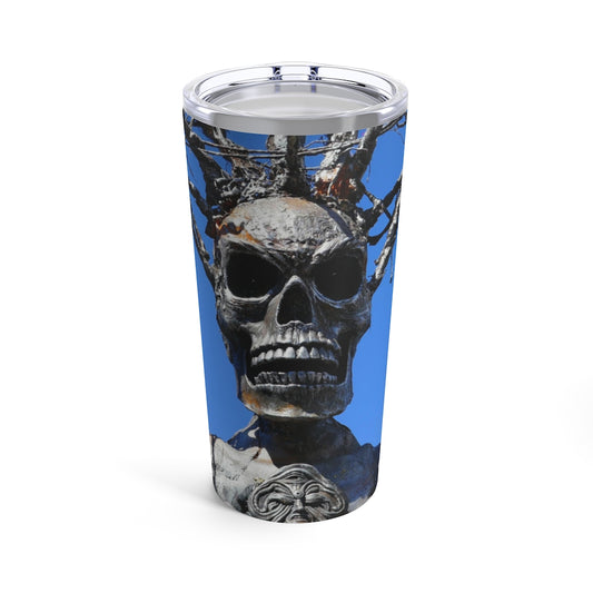 "Skull Warrior Stare" - Stainless Steel Tumbler 20 oz - Fry1Productions