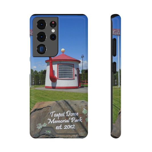 "Teapot Dome Memorial Park" - Galaxy S22 S21 & iPhone 13 Case With Card Holder - Fry1Productions