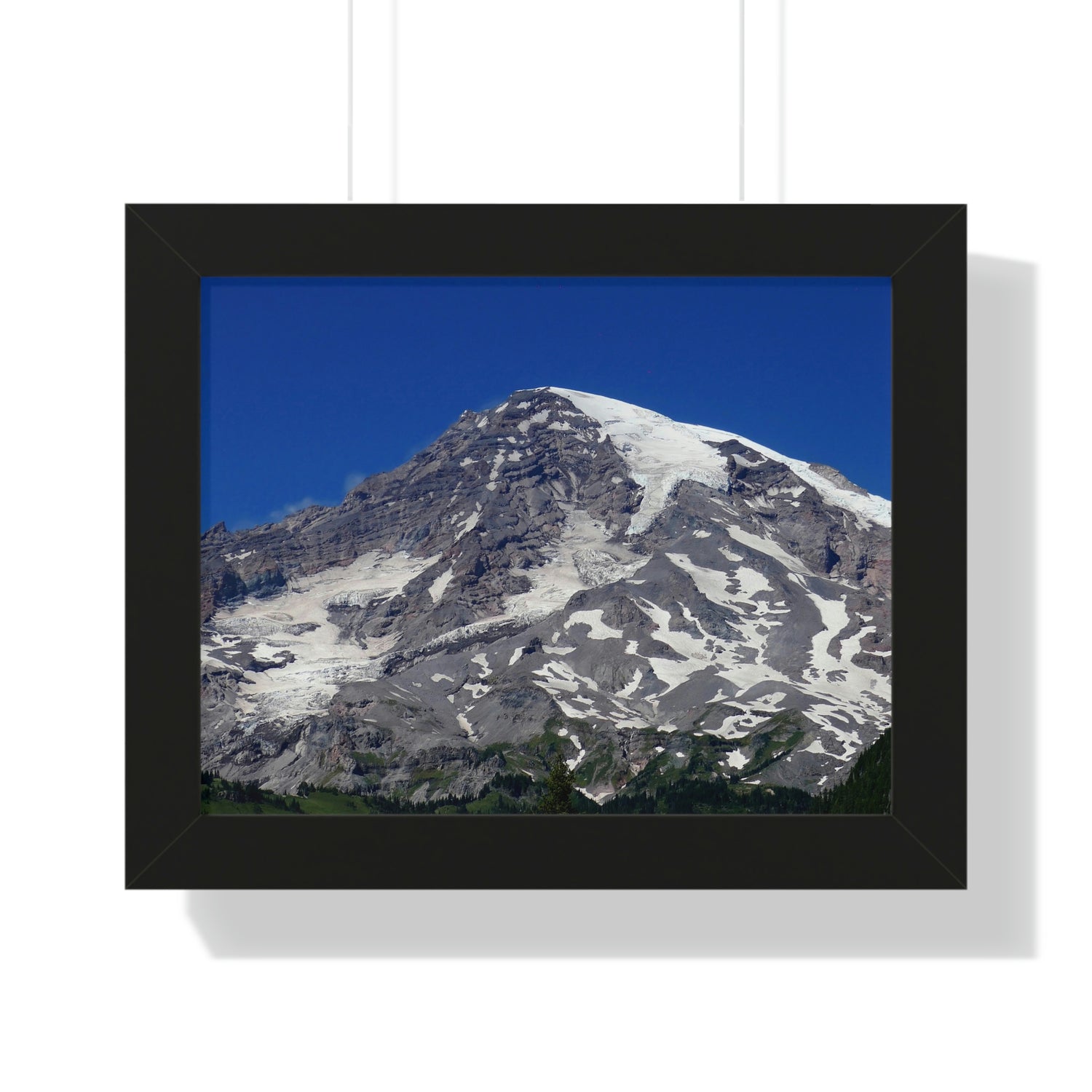 Majestic Mt. Rainier - Framed Horizontal Poster - Fry1Productions