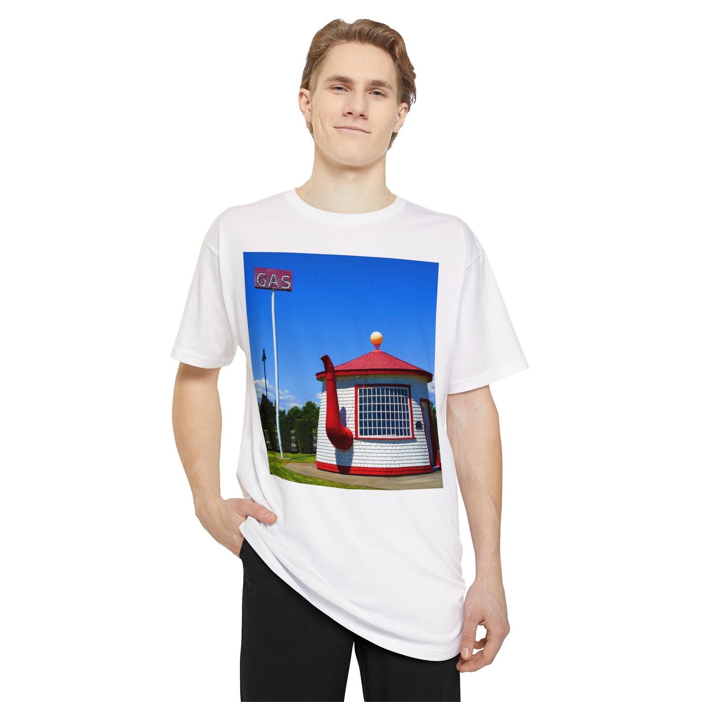 Historic Teapot Dome Service Station - Unisex Long Body Urban T-Shirt - Fry1Productions