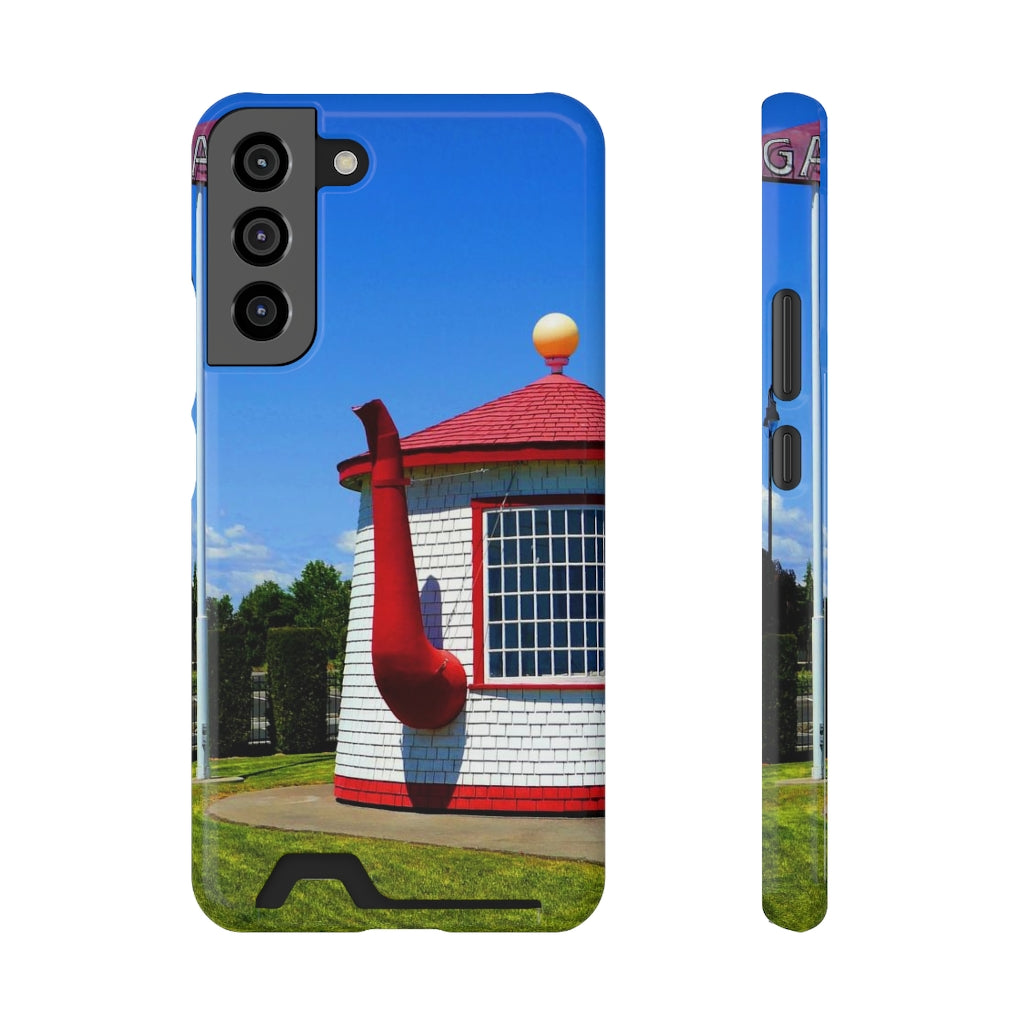 "Historic Teapot Dome Service Station" - Galaxy S22 S21 & iPhone 13 Case With Card Holder - Fry1Productions