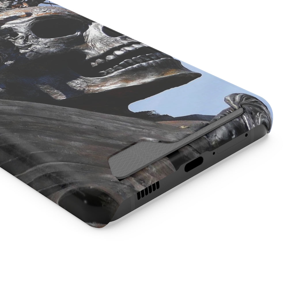 "Skull Warrior" - Galaxy S22 S21 & iPhone 13 Case With Card Holder - Fry1Productions