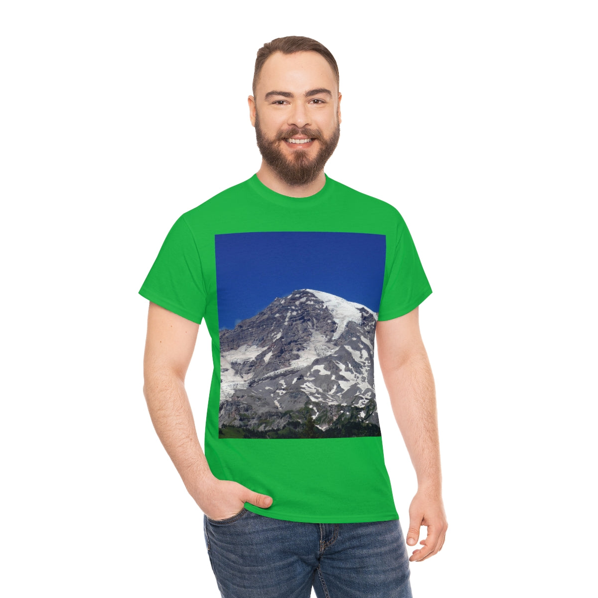 Majestic Mt. Rainier - Unisex Heavy Cotton Tee - Fry1Productions