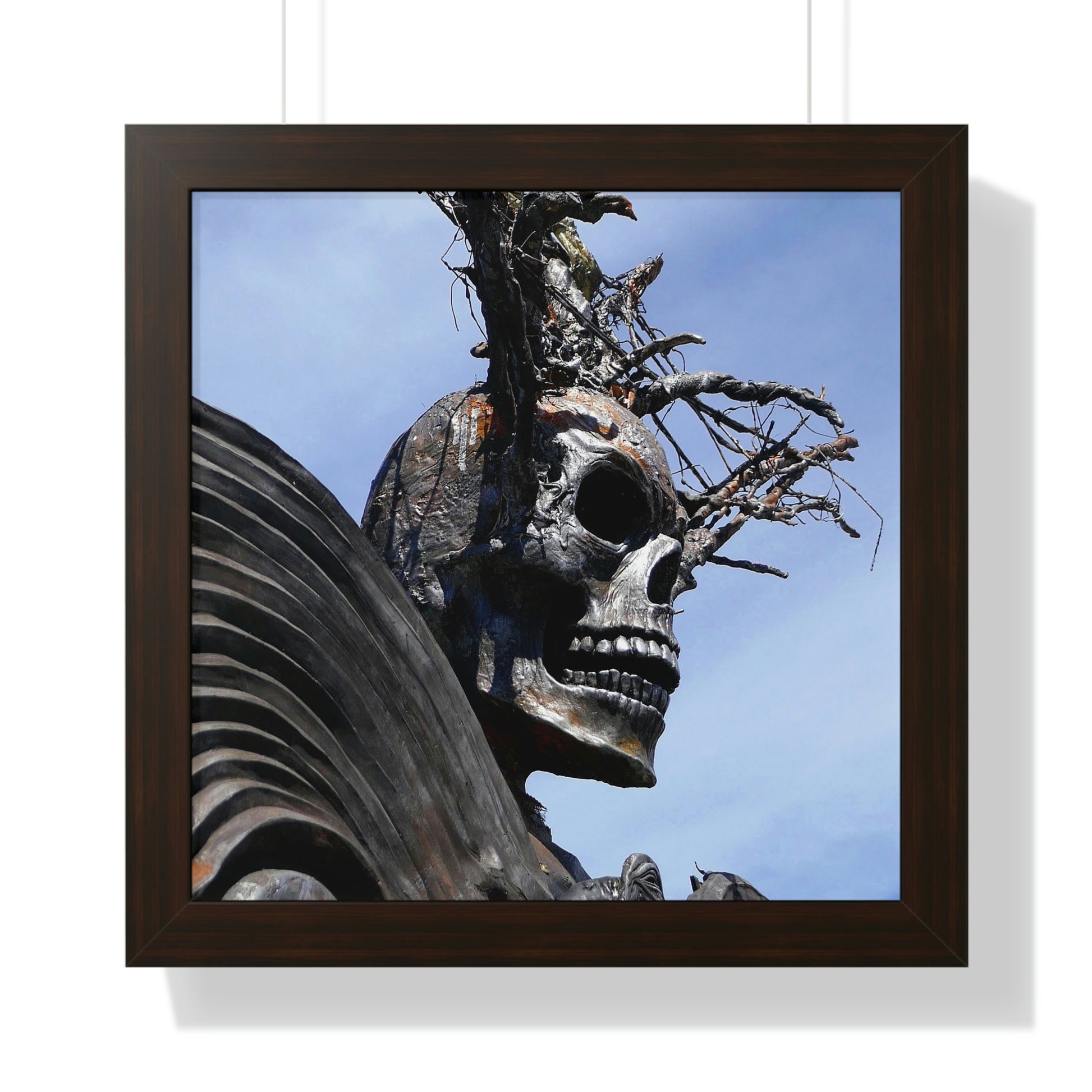 Skull Warrior - Framed Vertical Poster - Fry1Productions