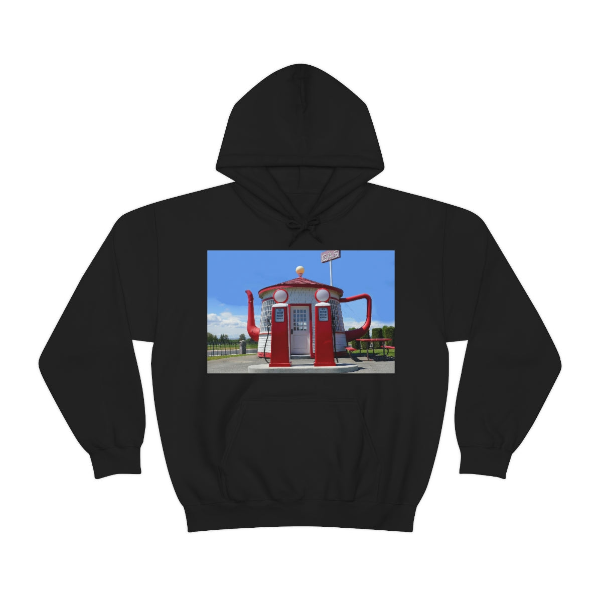 Awesome Teapot Dome Service Station - Unisex Heavy Blend Hooded Sweatshirt - Fry1Productions