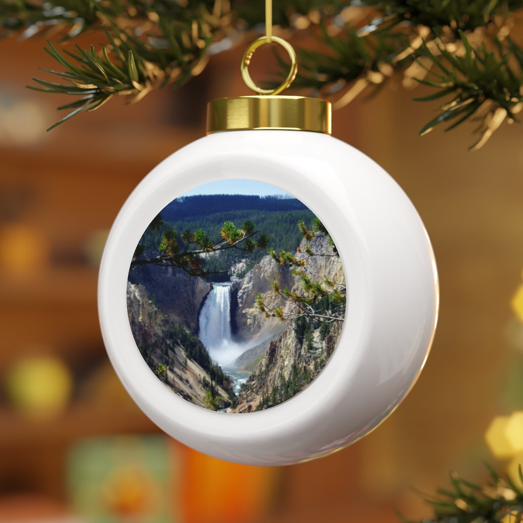 Yellowstone's Splendor - Christmas Ball Ornament - Fry1Productions