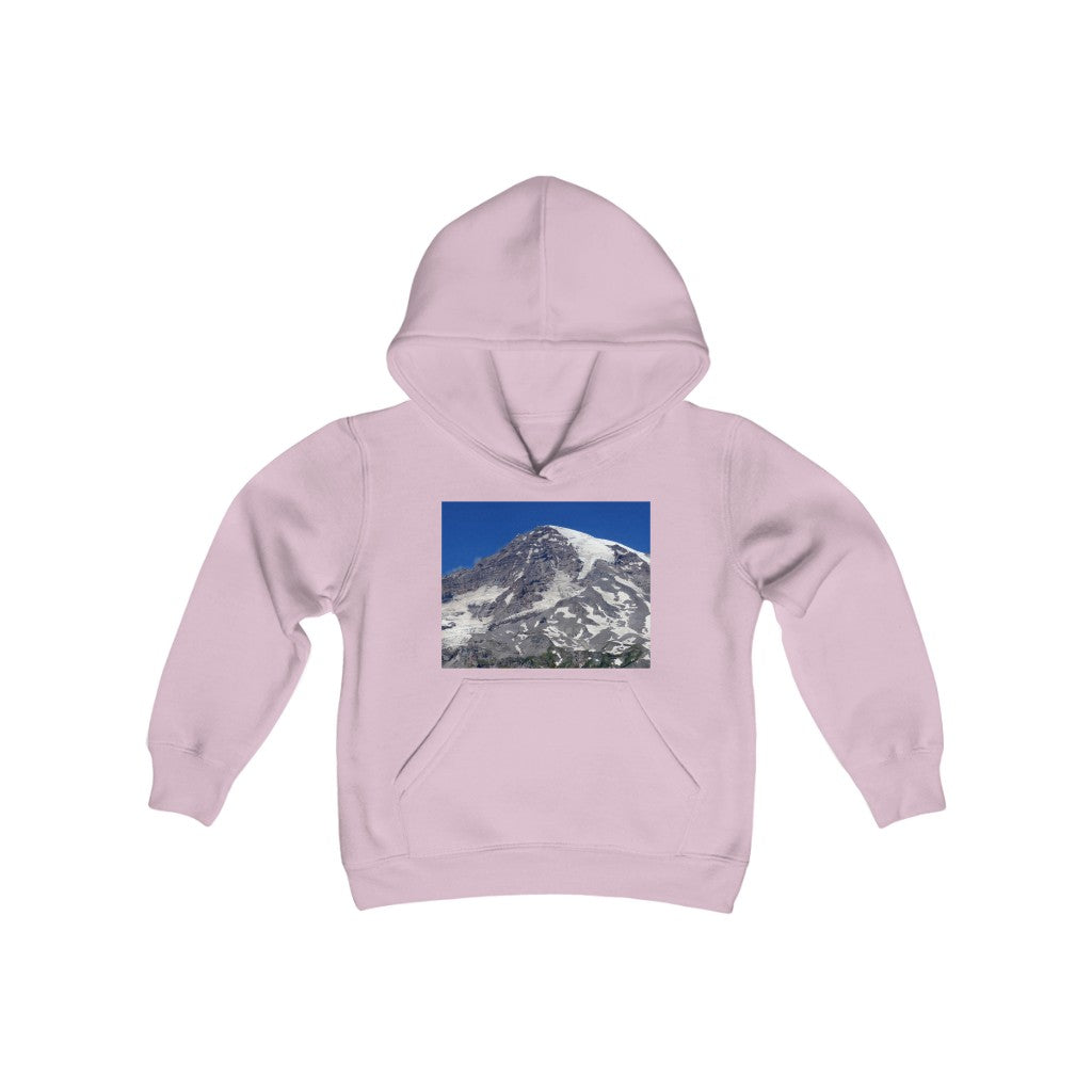 "Majestic Mt. Rainier" - Youth Heavy Blend Hooded Sweatshirt - Fry1Productions