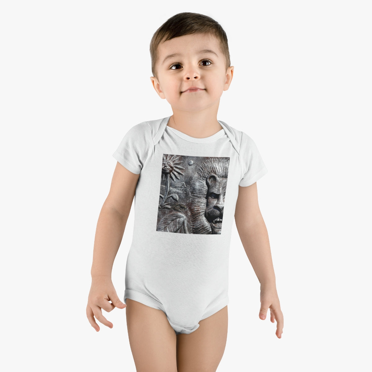 Lion's Friends Forever V2 - Baby Short Sleeve Onesie - Fry1Productions