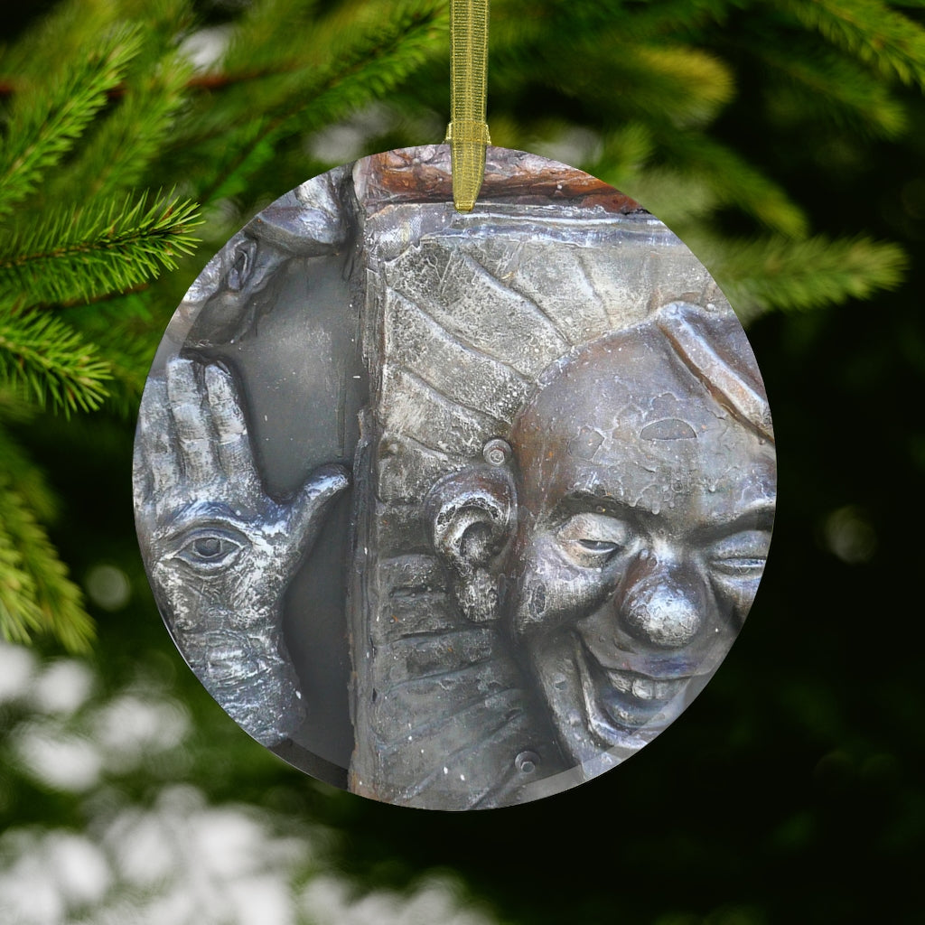 Cosmic Laughter - Glass Ornament - Fry1Productions