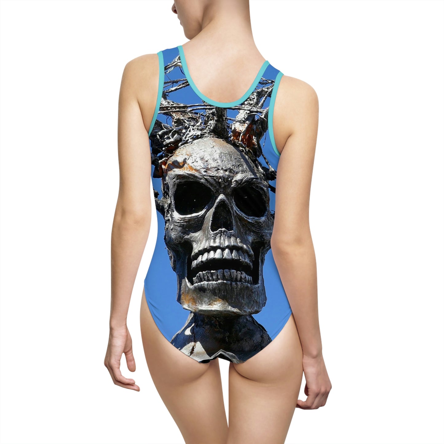 Skull Warrior Stare - Women's Classic One-Piece Swimsuit - Fry1Productions